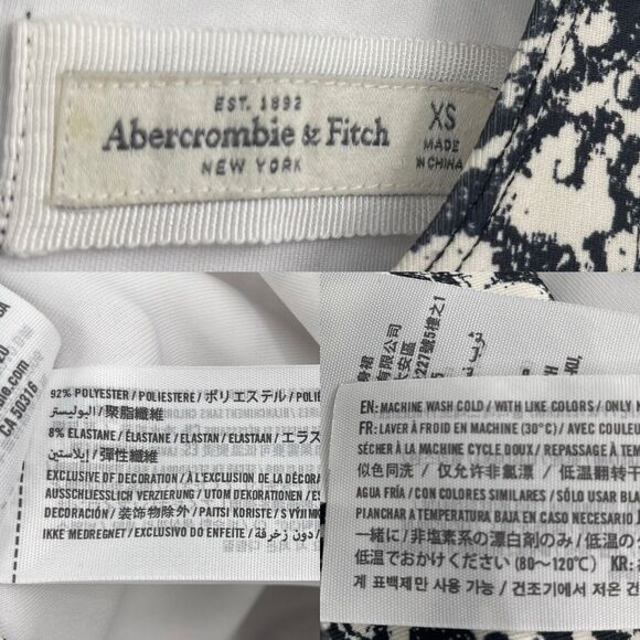 Abercrombie Fitch Womens Dress Size XSmall Gray Floral Racerback Skater Mini - Picture 6 of 9